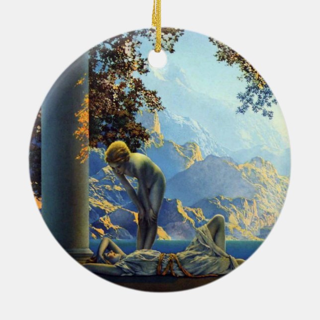 Maxfield Parrish Daybreak II Ceramic Ornament (Back)