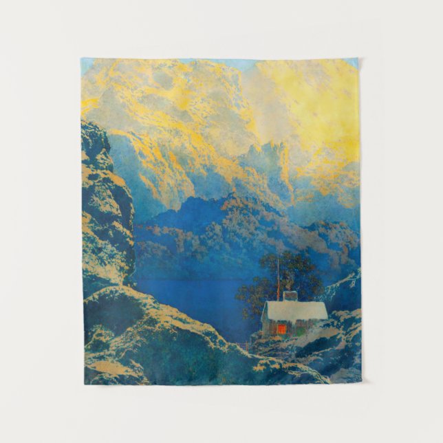 Maxfield Parrish Getting Away From it All 1941 Tapestry (Front)