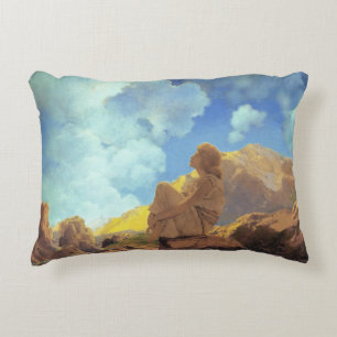 Maxfield Parrish Morning 1922 Cloud Blue Fine Art Accent Pillow