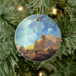 Maxfield Parrish Morning 1922 Cloud Blue Fine Art Ceramic Ornament