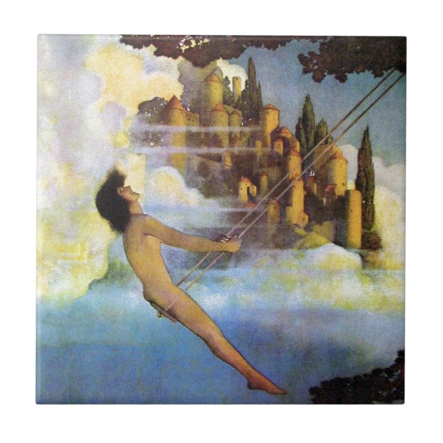 Maxfield Parrish The Dinky Bird Vintage Book Tile (Front)