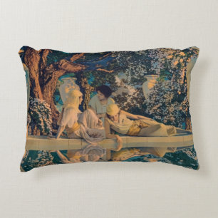 Maxfield Parrish The Garden of Allah 1918 Fine Art Accent Pillow