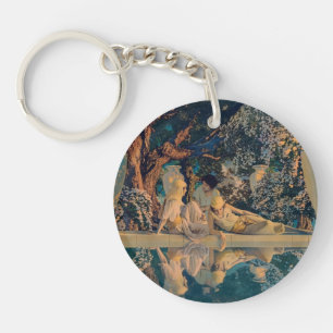 Maxfield Parrish The Garden of Allah 1918 Fine Art Keychain