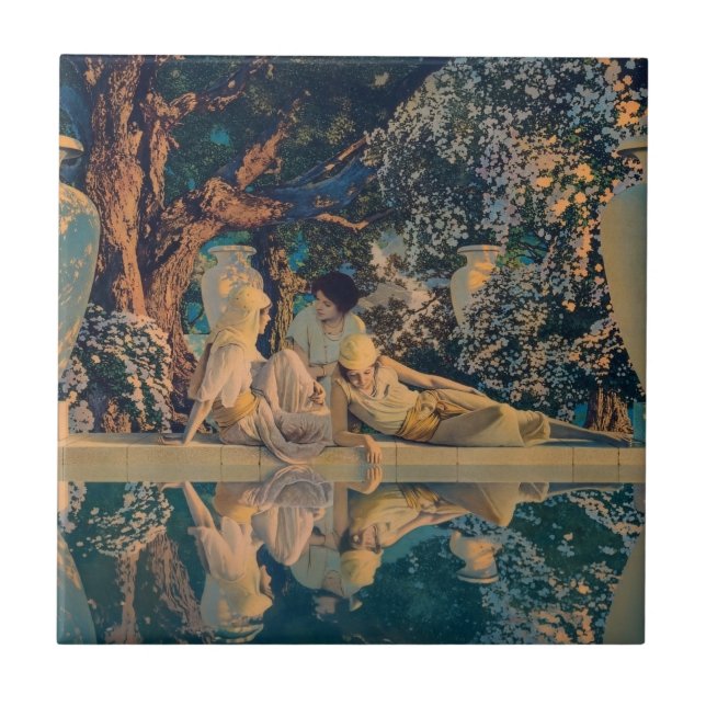 Maxfield Parrish The Garden of Allah 1918 Fine Art Tile (Front)
