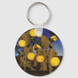 Maxfield Parrish The Lantern Bearers 1908 Vintage Keychain