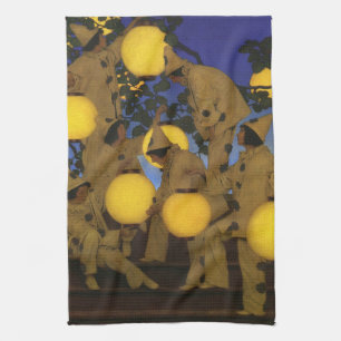 Maxfield Parrish The Lantern Bearers 1908 Vintage Kitchen Towel