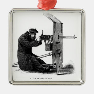 Maxim Automatic Gun Metal Ornament