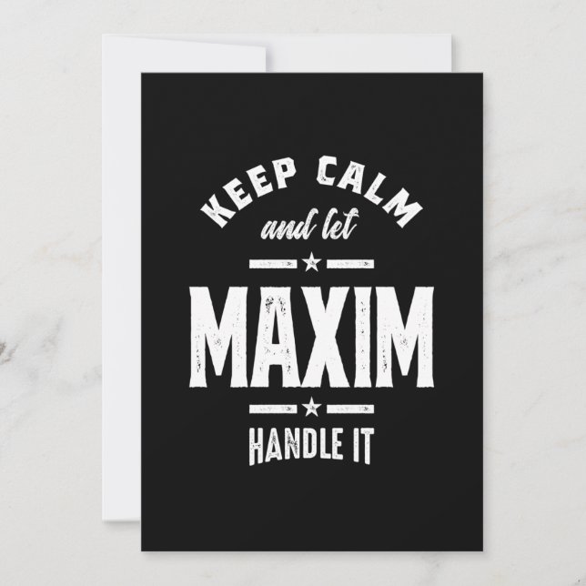 Maxim Personalized Name Birthday Invitation (Front)