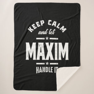 Maxim Personalized Name Birthday Sherpa Blanket