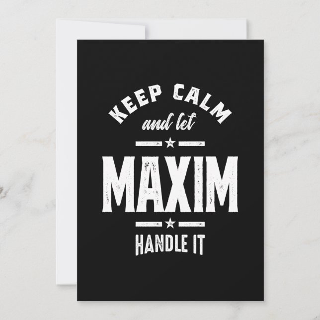 Maxim Personalized Name Birthday Thank You Card (Front)