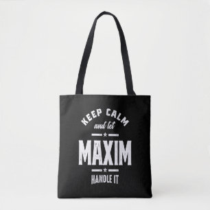 Maxim Personalized Name Birthday Tote Bag
