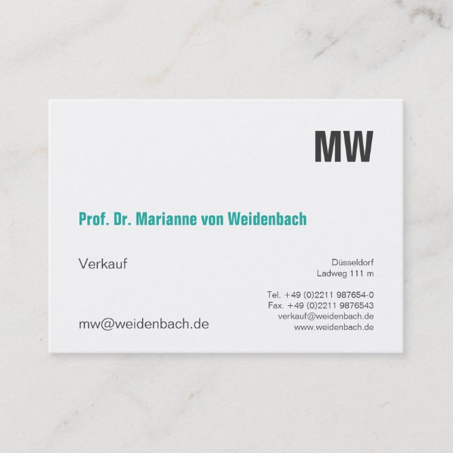 Maximal Elegant Business Card (Front)
