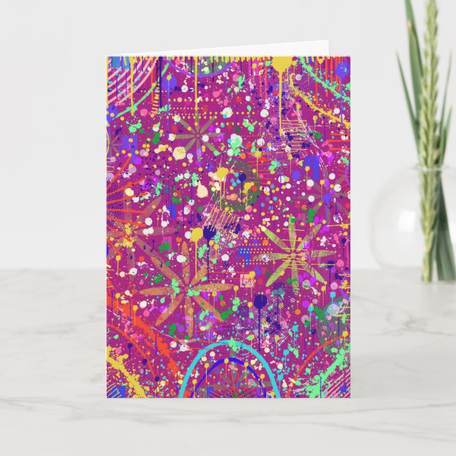 Maximalist Abstract in Bold Colour Card (Front)