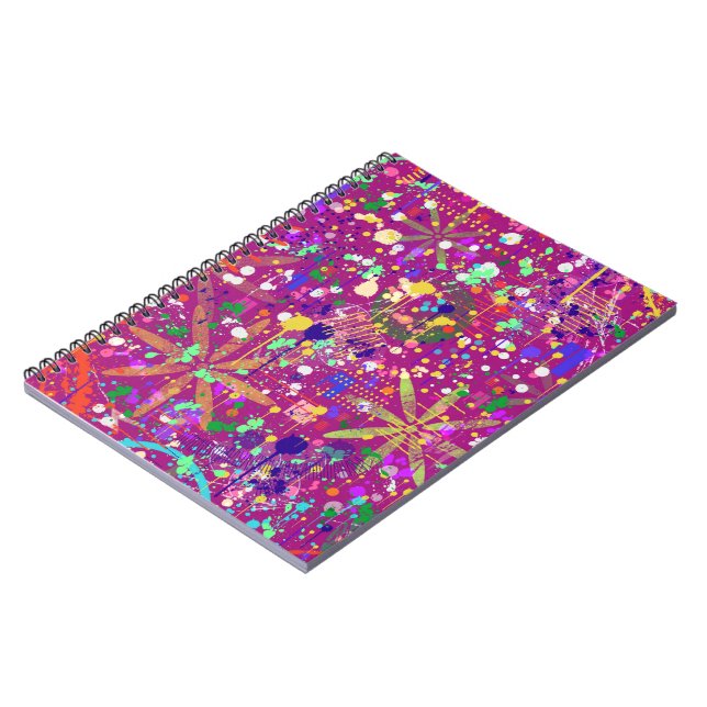Maximalist Abstract in Bold Colour Notebook (Left Side)