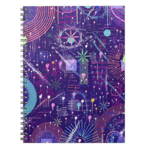 Maximalist Abstract on Purple Notebook