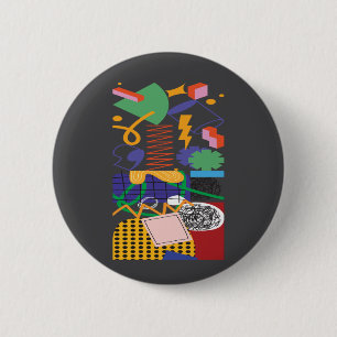 Maximalist Art Inspired Design 2 Inch Round Button