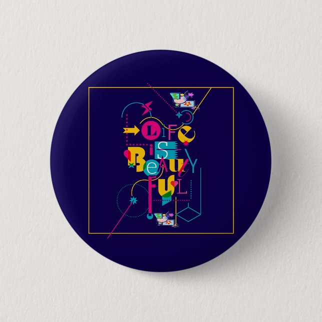 Maximalist Designs for Vibrant Personalities  2 Inch Round Button (Front)