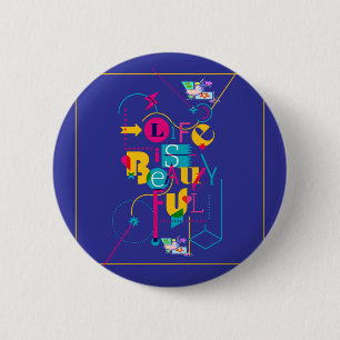 Maximalist Designs for Vibrant Personalities  2 Inch Round Button