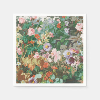 Maximalist Dream Vintage Dark Floral  Napkin