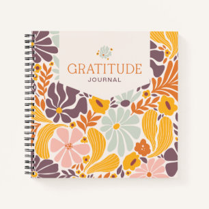 Maximalist Floral Gratitude Journal Retro Blooms