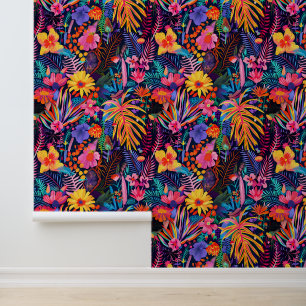 Maximalist Floral Tropics Wallpaper