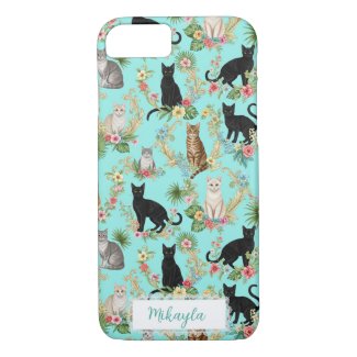 Maximalist Gorgeous Floral Kitty Cat Lover Custom