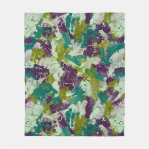 Maximalist Paint Splatters Fleece Blanket