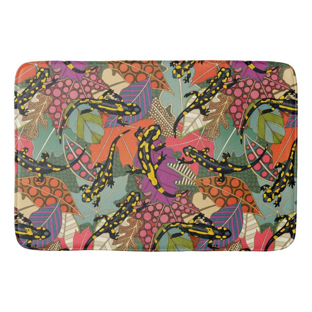 maximalist salamander forest bath mat (Front)