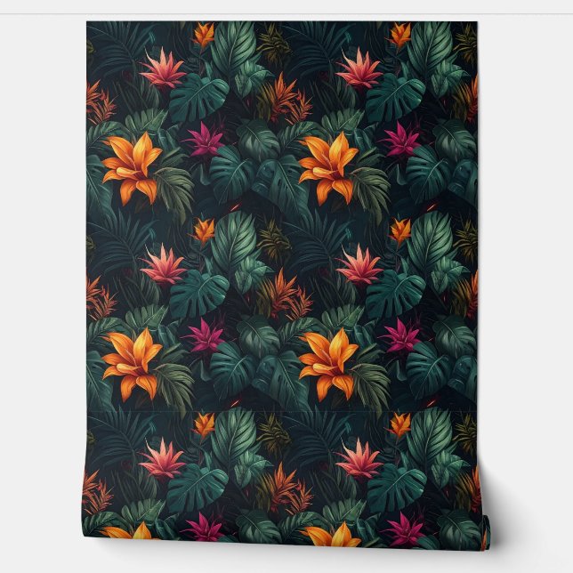 Maximalist Tropical Wall Mural (Unrolling)