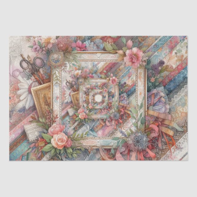 Maximalist Vintage Decoupage Tissue Paper (Front)