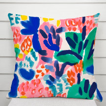 Maximalist Vintage Design 1940's Throw Pillow