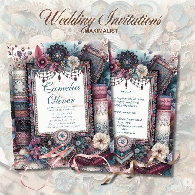 Maximalist Wedding Invitations Busy Decorative (Creator Uploaded)