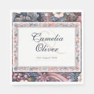 Maximalist Wedding Vintage Floral Decor Napkin