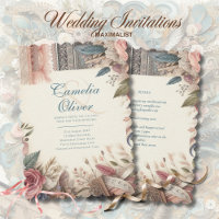 Maximaliste Invitations Mariage Occupé Décoratif