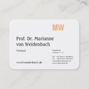 Maximally elegant business card
