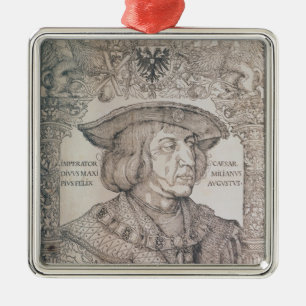 Maximilian I, Emperor of Germany , 1518 Metal Ornament
