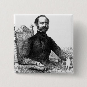 Maximilian II , King of Bavaria 2 Inch Square Button