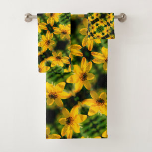 Maximilian Sunflower Floral Abstract Pattern    Bath Towel Set