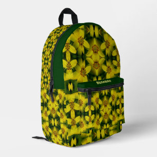 Maximillian Sunflower Abstract Personalized      Printed Backpack