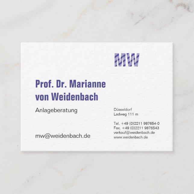 Maximum Elegant Business Card (Front)
