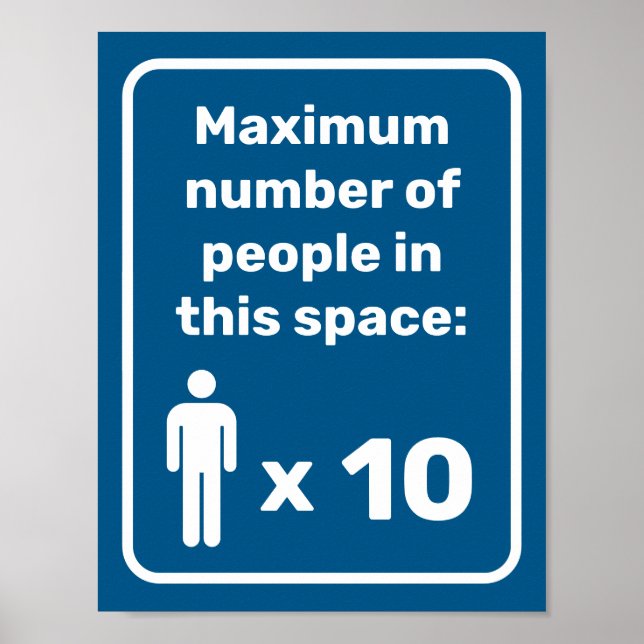 Maximum Number of People Poster (Front)