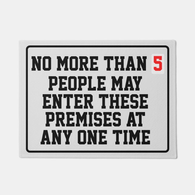 Maximum Occupancy Editable Doormat (Front)