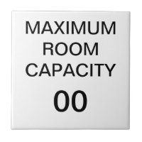 Maximum room capacity sign
