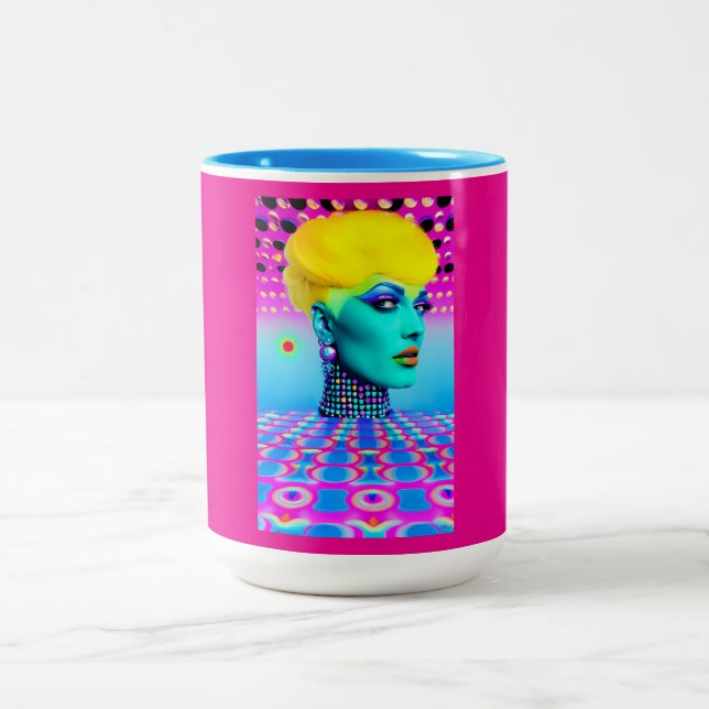 Maxine Headroom Two-Tone Coffee Mug (Center)