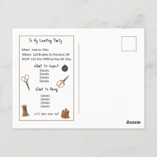 Maxine le Modiste Invitation Template Postcard