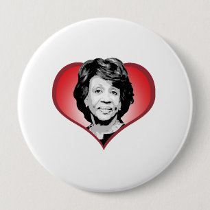 Maxine Waters Heart - 4 Inch Round Button