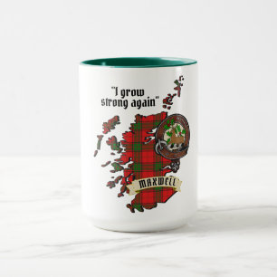 Maxwell Clan Badge & Tartan Map of Scotland Giant  Mug