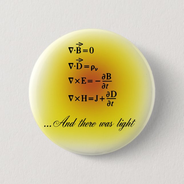 Maxwell Equations 2 Inch Round Button (Front)