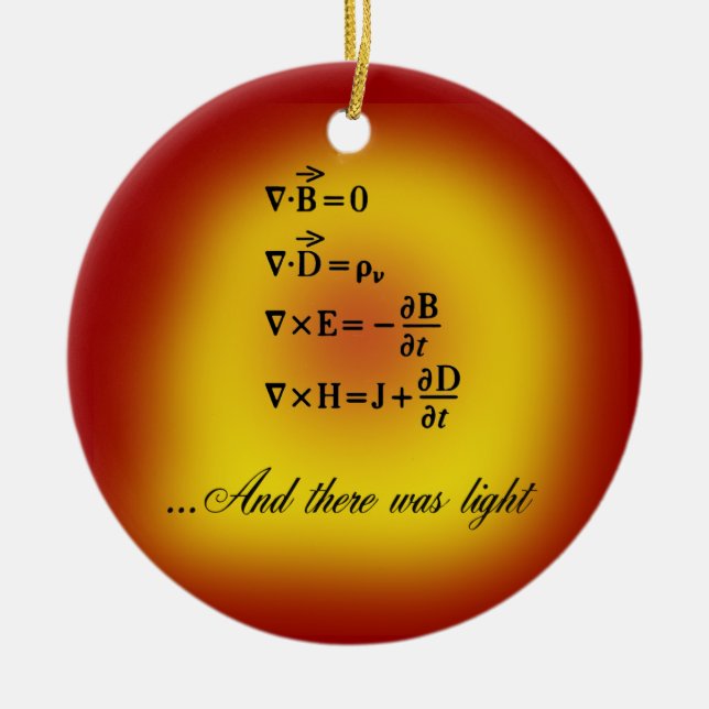 Maxwell Equations Ceramic Ornament (Front)
