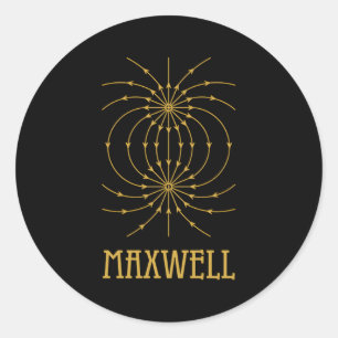 Maxwell Equations Electroic Wave Physics Physicist Classic Round Sticker